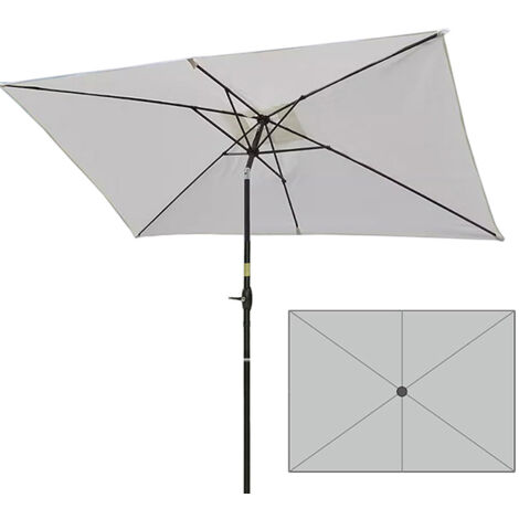 Replacement canopy for 2x3m rectangular patio umbrella, waterproof and UV resistant, canopy fabric only