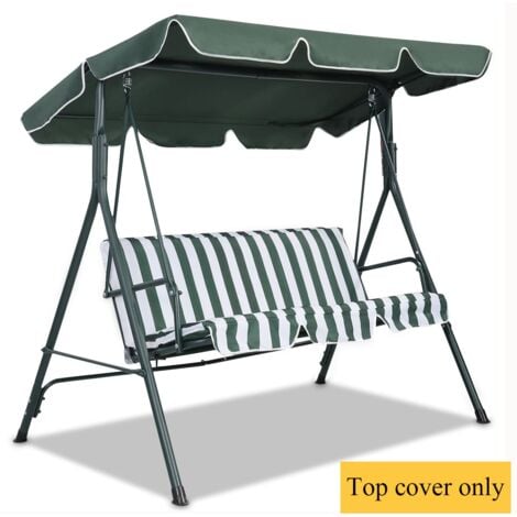 Replacement Canopy For Swing Seat Garden Hammock Cover 114 x 168cm Green
