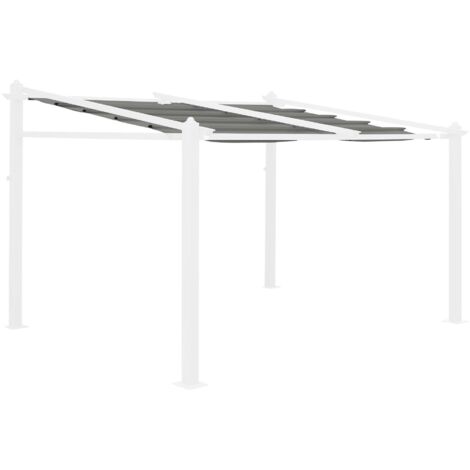 Replacement canopy roof for 3x4m Murum pergola Grey 355x260x355 cm - Murum