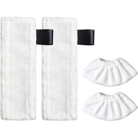 Replacement Cleaning Cloth for Karcher EasyFix SC2, SC3, SC4, SC5 Steam Cleaners (2 Cleaning Cloths + 2 Cloth Pads)