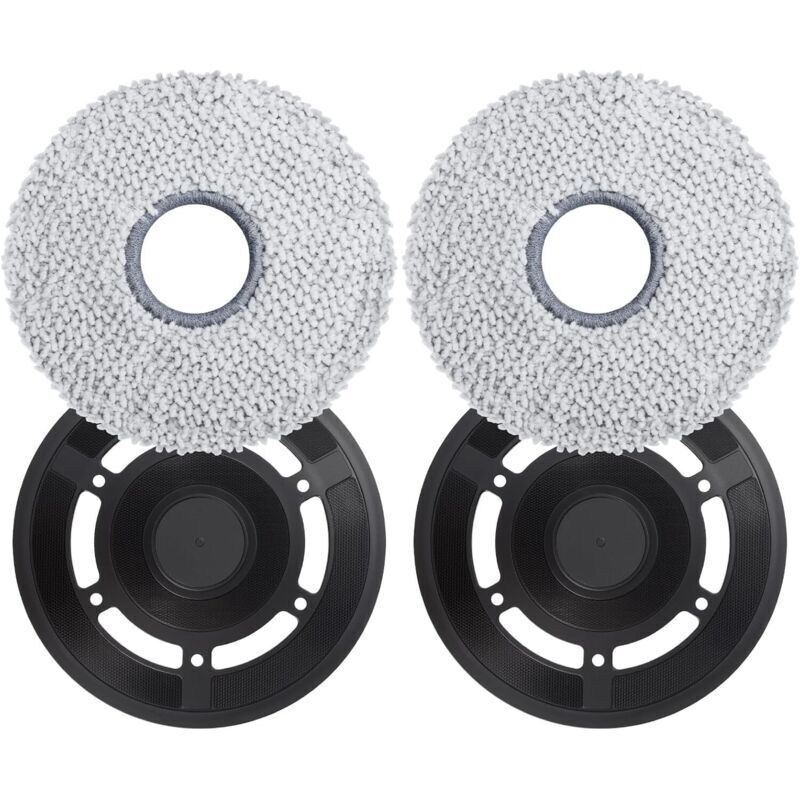 Replacement cleaning pads and pads for Ecovacs Deebot X2 Omni robot vacuum cleaner (black)