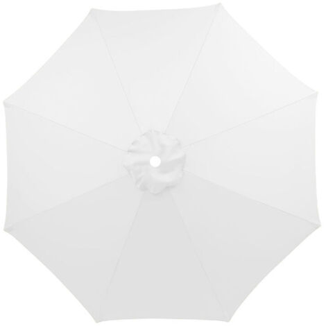 Replacement cover for parasol, 8 ribs, 3 m, waterproof, UV-resistant, replacement fabric, white