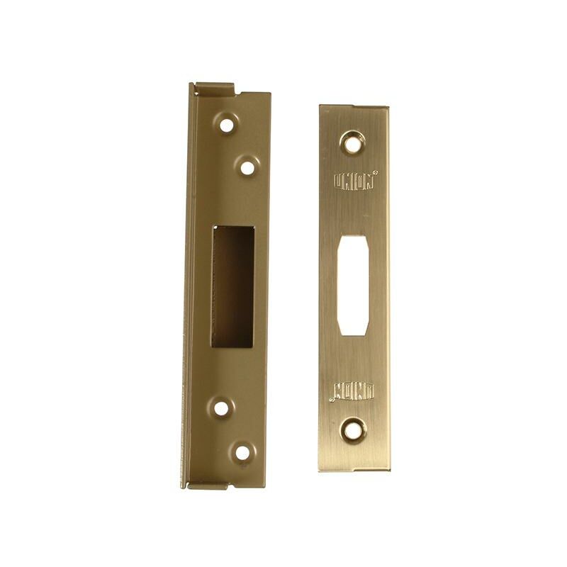 Union - J2100REB-0.5-PL StrongBOLT 2100 Mortice Deadlock Rebate Kit 13mm Polished Brass Box UNNJ2100R05P