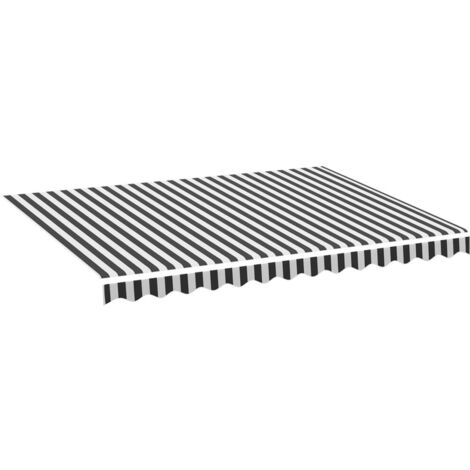 Replacement Fabric for Awning Anthracite and White 3.5x2.5 m vidaXL