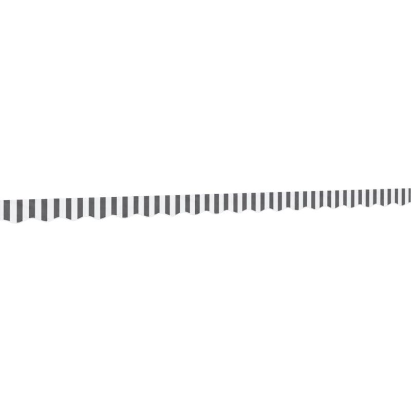 Replacement Fabric For Awning Valance Anthracite And White Stripe 4.5 M Vidaxl