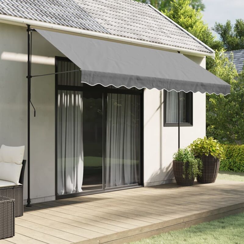 Replacement Fabric For Awning Valance Anthracite Stripe 3.5 M Vidaxl