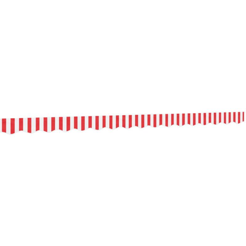 Replacement Fabric For Awning Valance Red And White Stripe 4 M Vidaxl