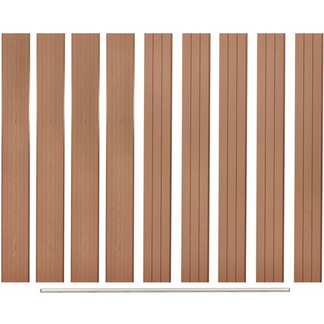main image of "Replacement Fence Boards 9 pcs WPC 170 cm Brown31842-Serial number"