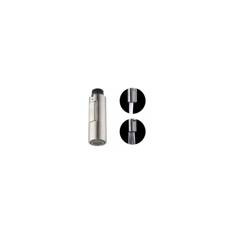 Replacement Kitchen Faucet Nozzle Hand ShowerUniversal Removable Faucet Head G1/2 Brushed SUS304 Stainless Steel