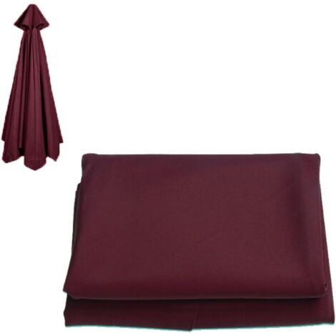 Replacement Market Umbrella Canopy, Outdoor Parasol Top Cover, Umbrella Canopy Replacement, Patio Umbrella Canopy Cover Replacement, 10 Ft 8 Ribs 6 Ribs Umbrella (Color : Burgundy, Size : 3m/