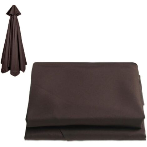 Replacement Market Umbrella Canopy, Outdoor Parasol Top Cover, Umbrella Canopy Replacement, Patio Umbrella Canopy Cover Replacement, 10 Ft 8 Ribs 6 Ribs Umbrella (Color : Coffee, Size : 3m/10