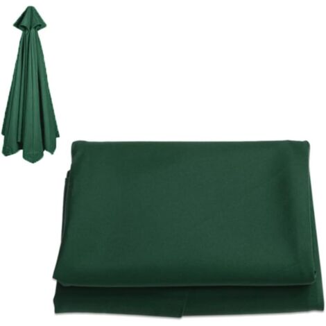 Replacement Market Umbrella Canopy, Outdoor Parasol Top Cover, Umbrella Canopy Replacement, Patio Umbrella Canopy Cover Replacement, 10 Ft 8 Ribs 6 Ribs Umbrella (Color : Dark Green, Size : 3