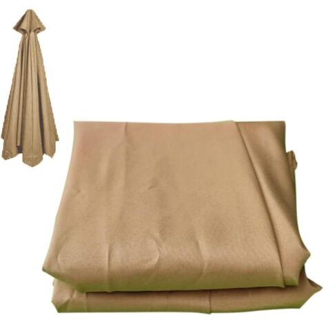Replacement Market Umbrella Canopy, Outdoor Parasol Top Cover, Umbrella Canopy Replacement, Patio Umbrella Canopy Cover Replacement, 10 Ft 8 Ribs 6 Ribs Umbrella (Color : Khaki, Size : 3m/10f