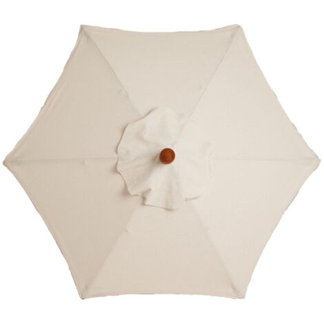 Replacement Parasol Cover - 6 Ribs - 2m - Waterproof - Uv Protection - Replacement Fabric - Beige