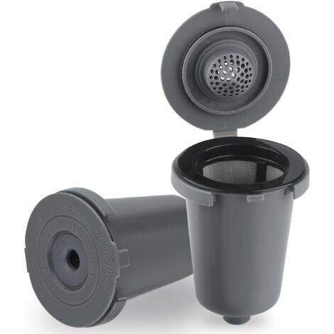 Replacement Parts 2 Gray Reusable Filter Cups Compatible with Cuisinart Single-Cup Coffee Makers