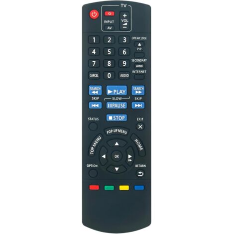 Replacement remote control N2QAYB000956 for Panasonic Blu-ray players DMP-BD813, DMP-BDT160, DMP-BDT161, DMP-BDT260EG, DMP-BD81EG, DMP-BDT260, DMP-BD813EG-K, DMP-BD81EG-K, DMP-BDT160EB, DMP-BD81EG-S