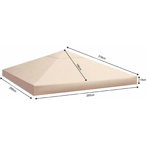 Replacement Roof for Gazebo 3x3m Beige