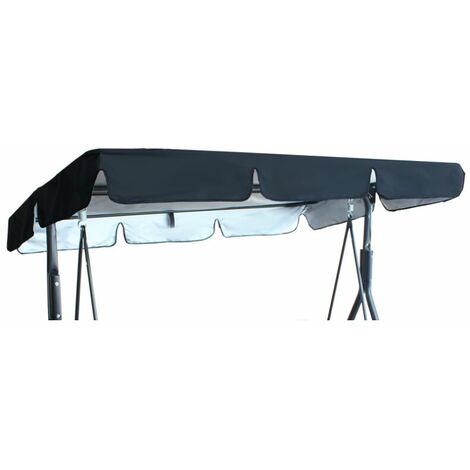 Replacement Roof Universal 3 Seat Swing Replacement Cover Awning (Only Canopy Cover) 19512515cm Black