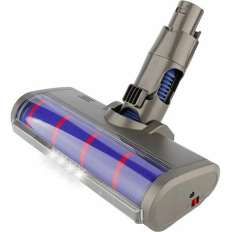 Replacement Soft Roller Cleaner Head for Dyson V6 Animal, V6 Fluffy, DC58, DC59, DC61, DC62, DC74 Vacuum Cleaners, Floor Brush Attachment with LED Headlights