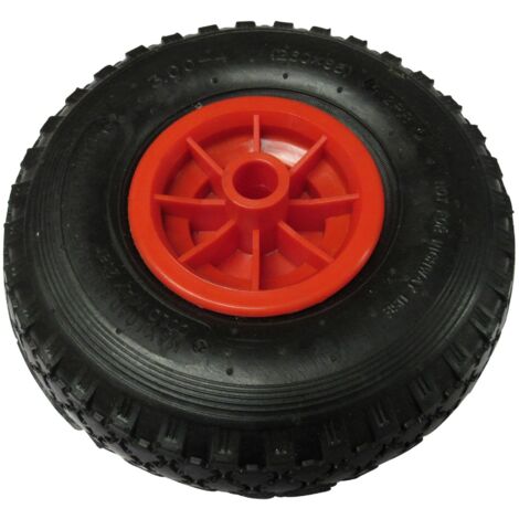 Replacement Trailer Jockey Wheel 10" 260MM X 80MM (Heavy Duty Pneumatic Spare Tyre Plastic Rim)