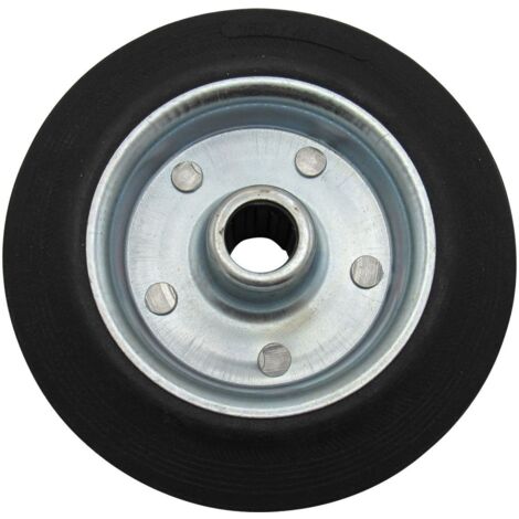 Replacement Trailer Jockey Wheel 160MM x 40MM - 1.5" Spare Rubber Metal Rim
