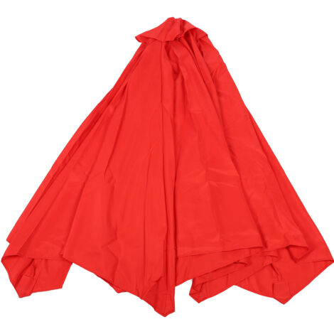 Replacement Umbrella Canopy Professional Sunscreen Rainproof Cantilever Parasol Top Fabric Cover for Outdoor Patio Garden Diameter 118.1in Red
