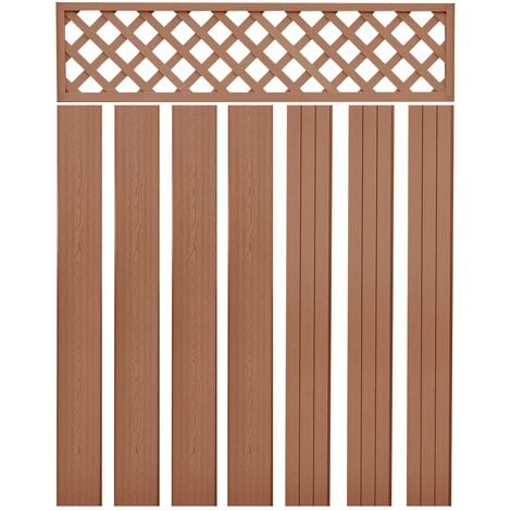 Replacement WPC Fence Boards 7 pcs 170 cm Brown