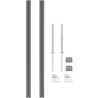 Replacement WPC Fence Posts 2 pcs 185 cm Grey