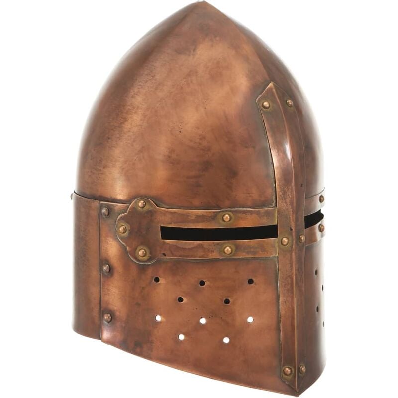 

Réplica de casco de caballero medieval antiguo LARP acero cobre