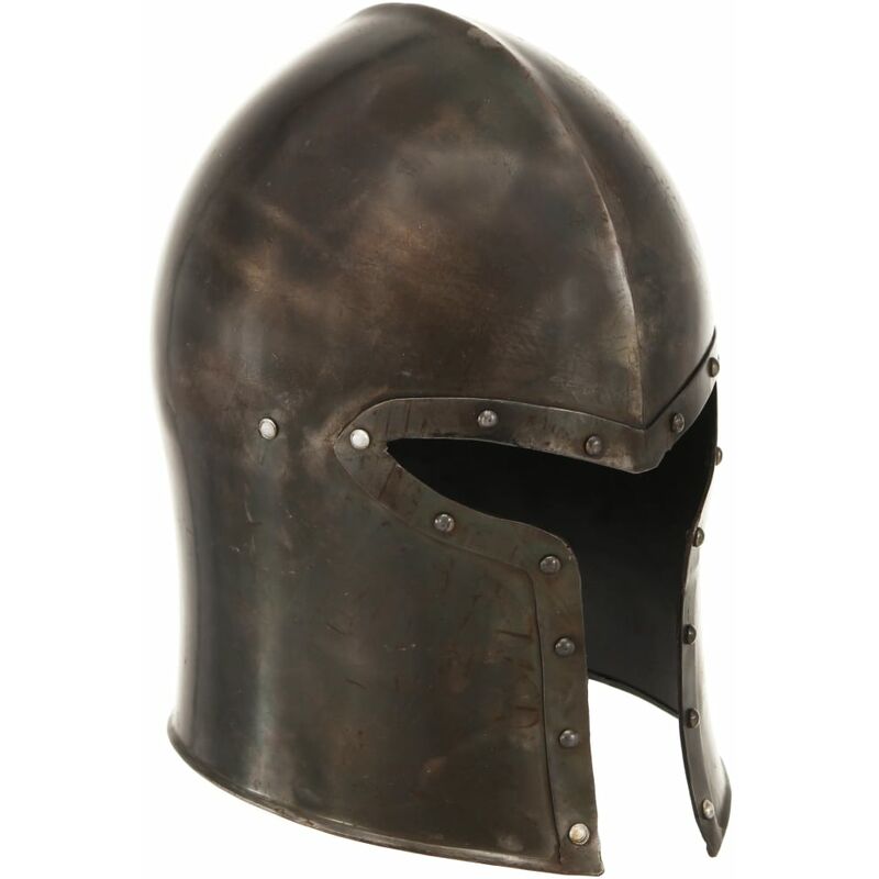 

Réplica de casco de caballero medieval antiguo LARP acero plata