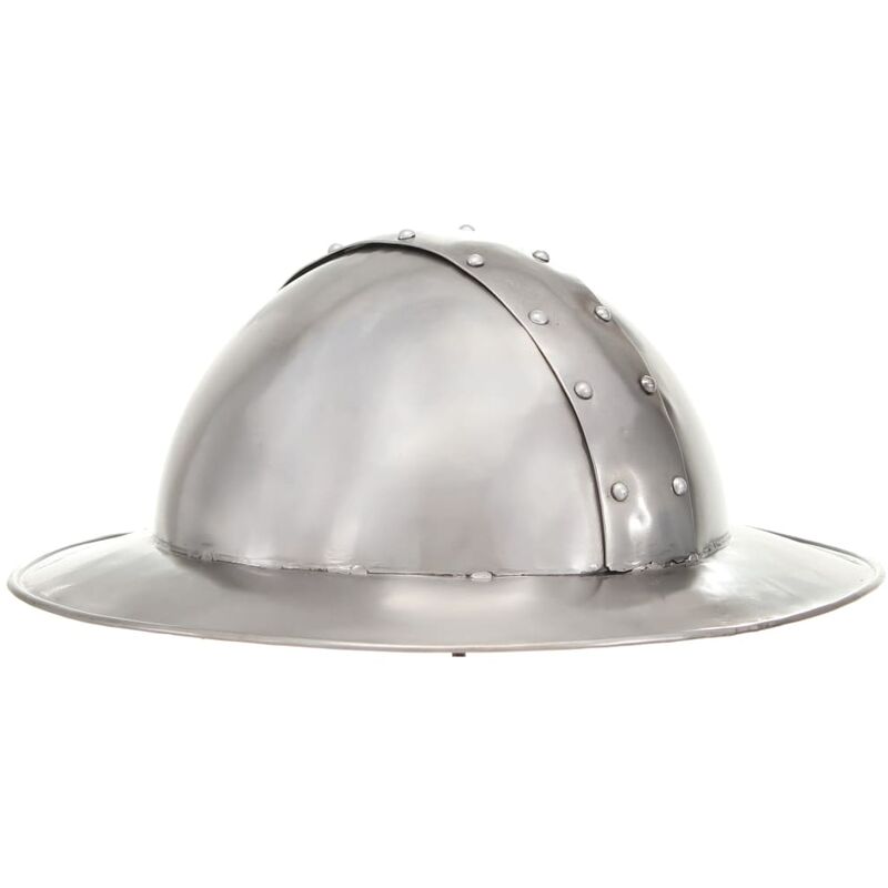 

Réplica de casco de caballero medieval antiguo LARP acero plata