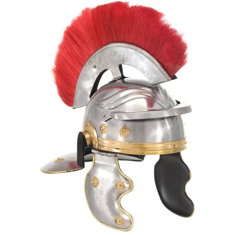 

Replica de casco de soldado romano rol en vivo acero plateado