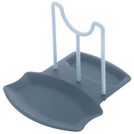 Reposa cucharas extraíble y soporte para tapa de olla, soporte para tapa de olla, soporte para estante, soporte para utensilios, organizador de descanso, almacenamiento de herramientas de cocina, azul