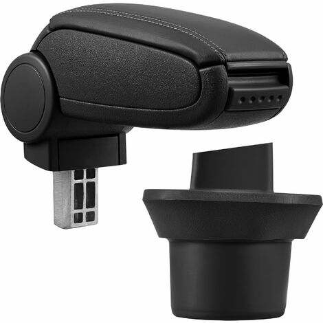 Reposabrazos central para BMW Mini (2° generación / a partir de 2006) polipiel negro on costuras de color negro [pro.tec]