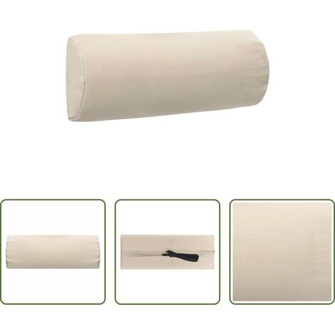 Reposacabezas de jardín -  Reposacabezas de silla de jardín textilene crema 40x7,5x15 cm