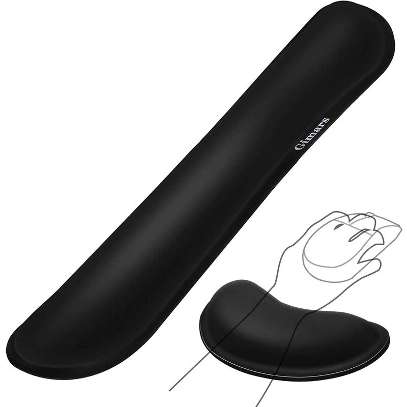 

Reposamuñecas para teclado, Escritorio de apoyo para reposamuñecas para ratón, Laptop, Notebook, Mac, Cómodo, Ligero, Fácil de escribir y para