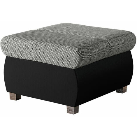 Reposapiés Comfivo 142, Soft 011 + Lawa 05, 39x60x60cm, Diámetro: 0, Cuero ecológico + Tapiz, Patas: Metal, 0