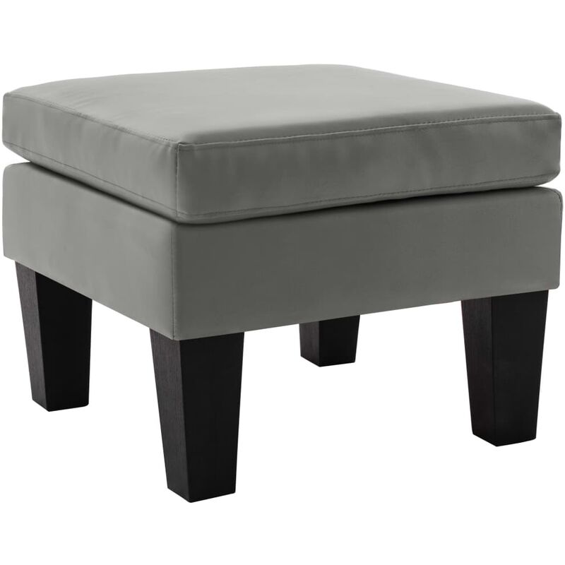 

Reposapiés de cuero sintético gris