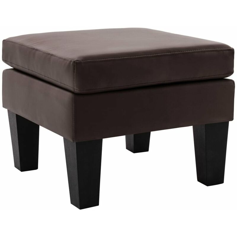 

Reposapies de cuero sintetico marron