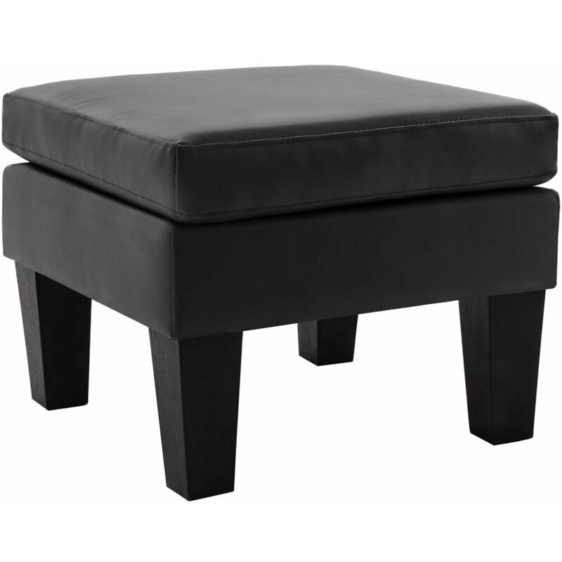 

Reposapies de cuero sintetico negro
