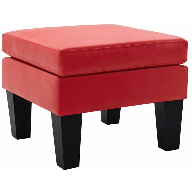 

Reposapies de cuero sintetico rojo