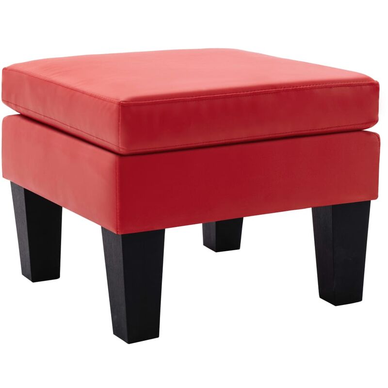 

Reposapiés de cuero sintético rojo