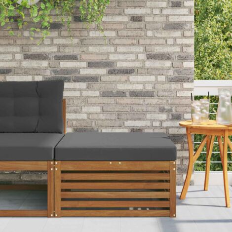 Reposapiés de exterior Madera de Acacia Sólida Natural