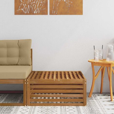Reposapiés de exterior Natural 79 x 79 x 37 cm