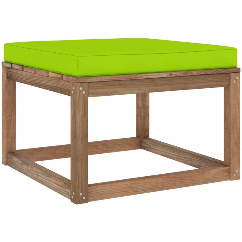 

Reposapies de jardin con cojin verde brillante