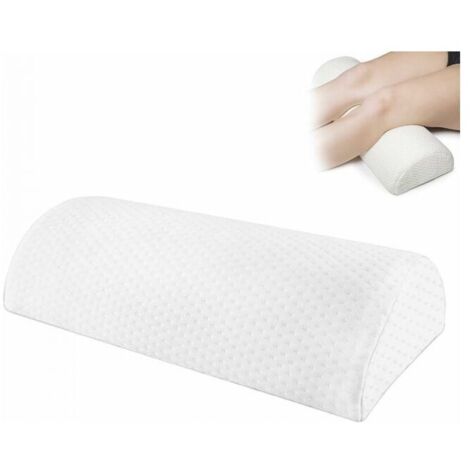 Reposapiés de media luna blanco, reposapiés de medio cilindro, reposapiés de espuma viscoelástica, cojín para pies debajo del escritorio, reposapiés de espuma para oficina
