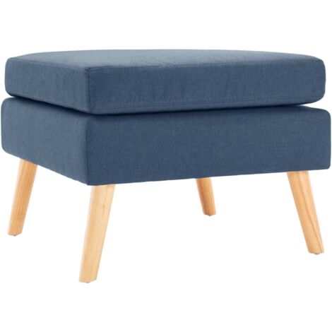 Reposapiés de tela azul vidaXL