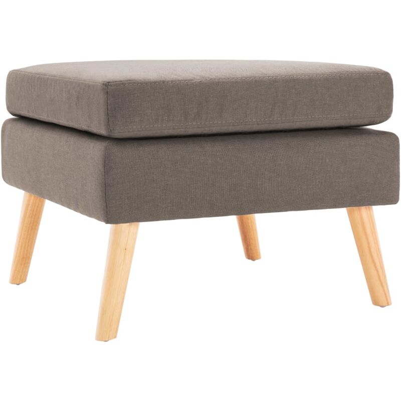 

vidaXL Reposapiés de Tela Gris Taupe - Gris Topo