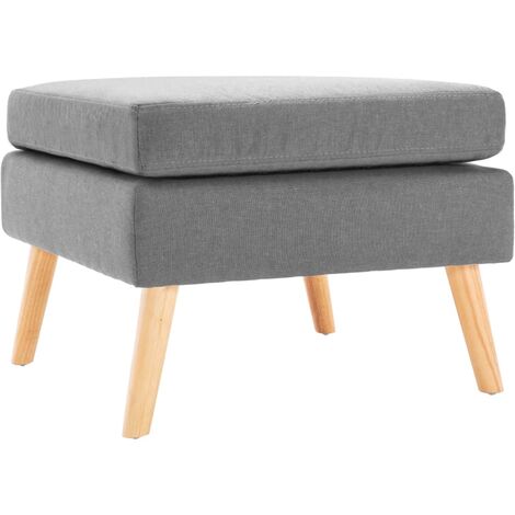 Reposapiés de tela gris claro vidaXL