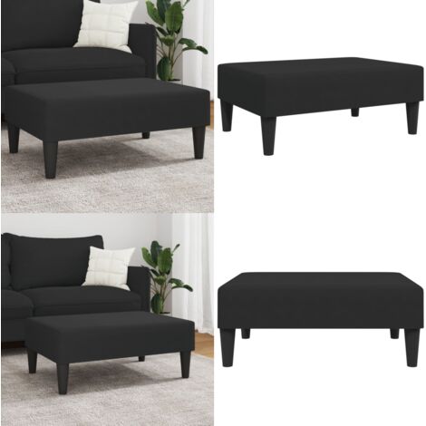 Reposapiés de terciopelo negro 77x55x31 cm - Reposapiés - Terciopelo
